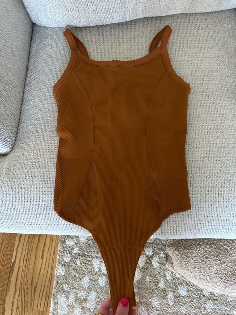 Women’s Lululemon One-Piece Tank Bodysuit in Rust